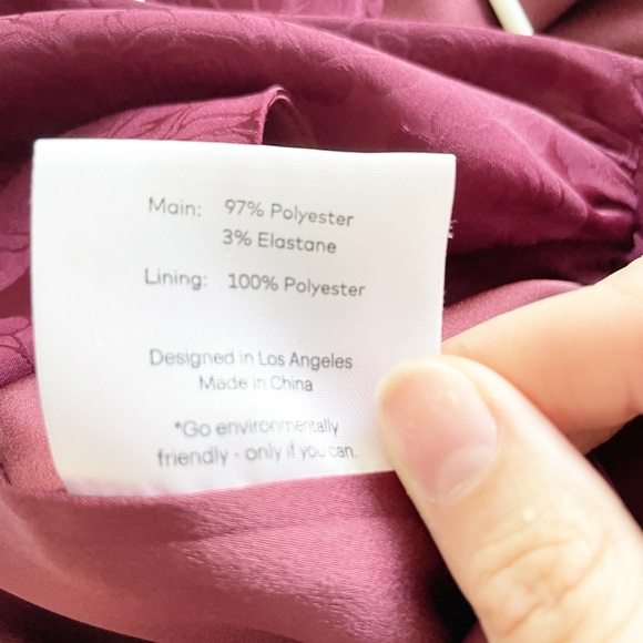 BHLDN Fame and Partners Chrisley Jacquard Halter Dress in Dark Berry - Picture 11 of 14